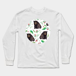 Watercolor Black Bear | Pattern | Animals Long Sleeve T-Shirt